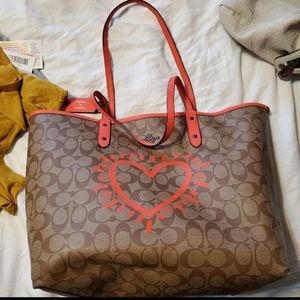 Reversible authentic coach bag